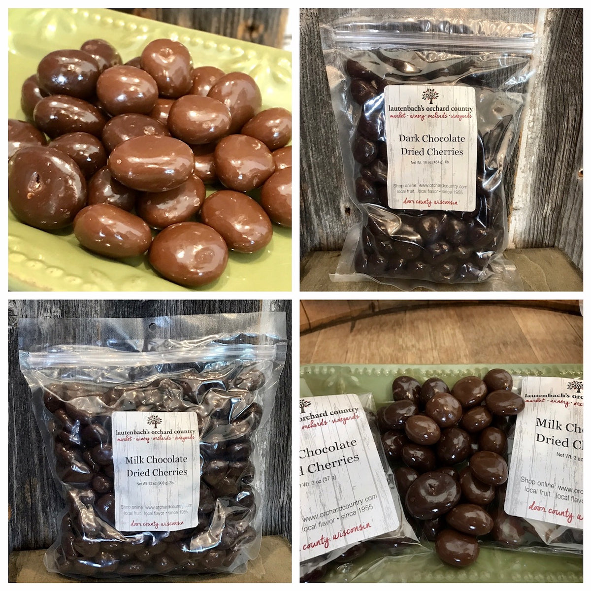 Chocolate Covered Dried Cherries Lautenbach's Orchard Country